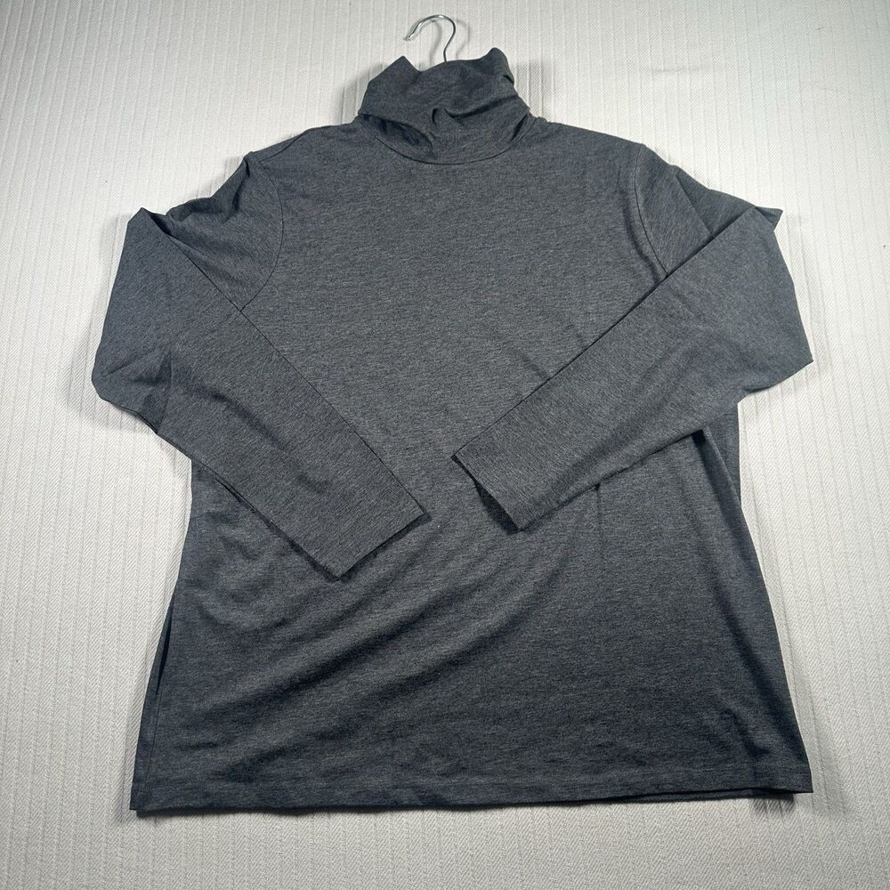 Lands’ End Women’s 1X NWT Gray Turtleneck Long Sleeve Tunic Top Stretch